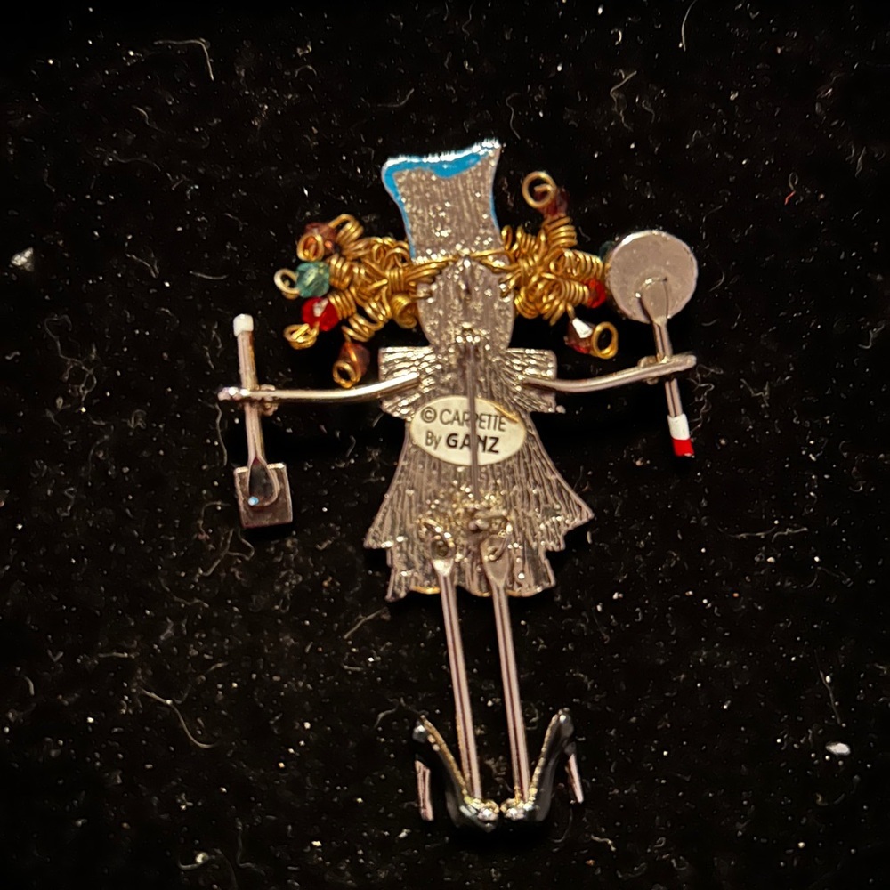 GANZ Colorful Chef Brooch - Red, Gold, Silver - Picture 2 of 3